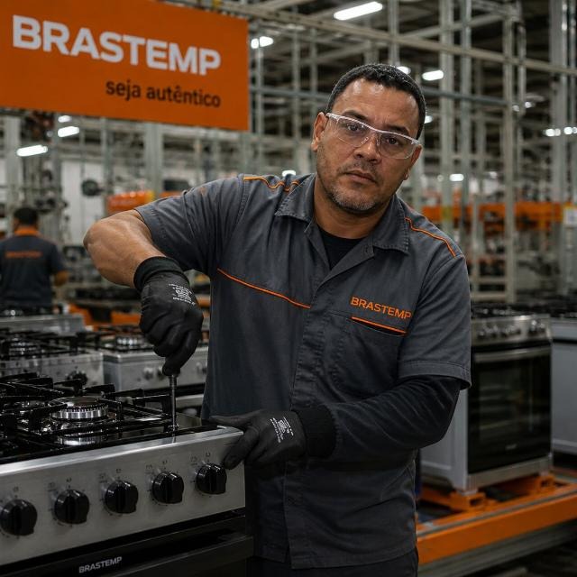 Cozinha com fogão instalado